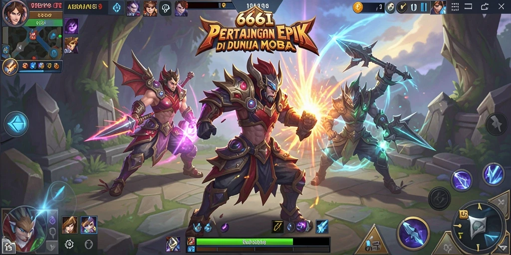 Screenshot gameplay 666I menampilkan pertempuran seru antara karakter.