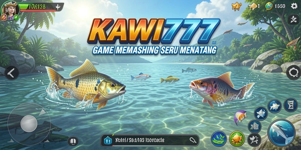 Tampilan gameplay KAWI777 dengan pengalaman memancing yang realistis.
