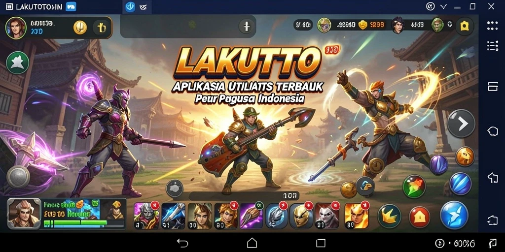 Screenshot utama LAKUTOTO menampilkan antarmuka aplikasi Utility yang intuitif.
