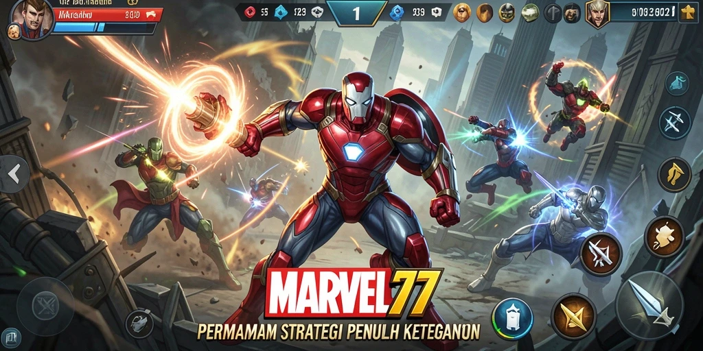 Tampilan gameplay strategi yang menarik dan mendebarkan