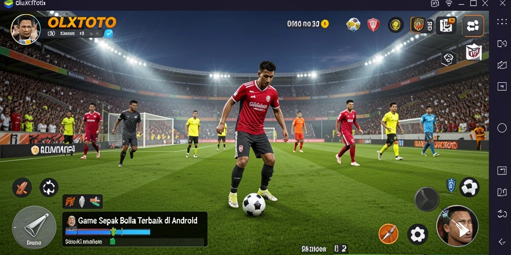 Screenshot gameplay OLXTOTO menampilkan aksi di lapangan.