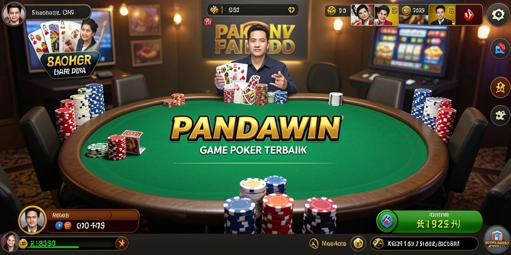 Screenshot gameplay PANDAWIN menampilkan suasana seru permainan Poker.