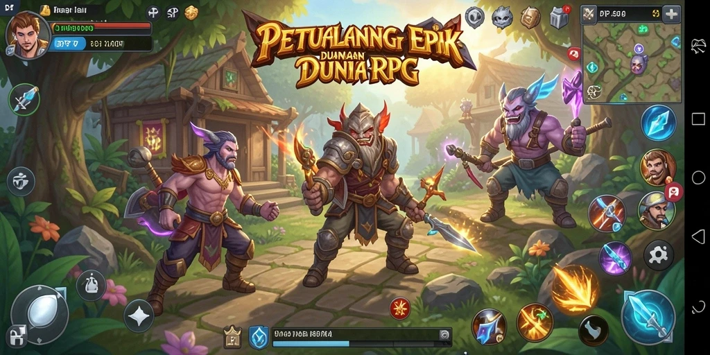 Gameplay PP7 menampilkan pertarungan seru dalam dunia RPG yang menakjubkan.