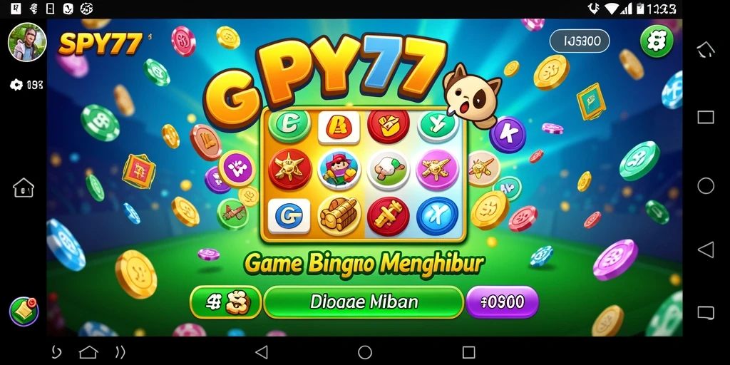 Screenshot utama SPY77 menampilkan gameplay Bingo yang seru.